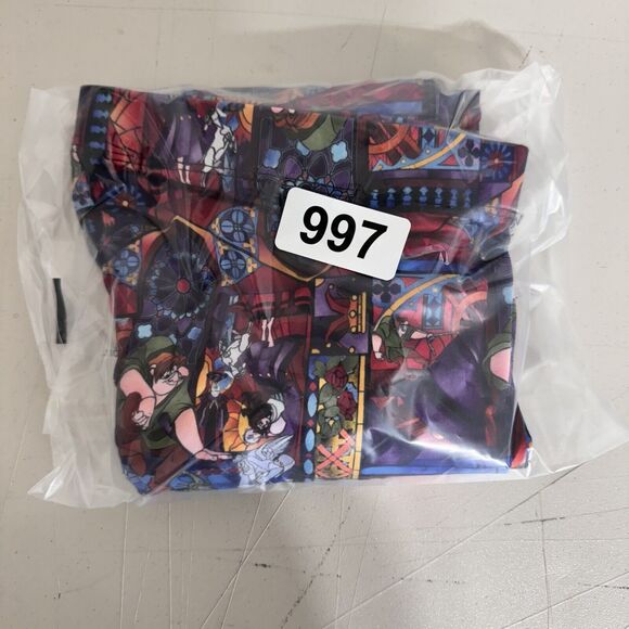 Disney Hunchback Of Notre Dame Leggings Stain glass‎ Vibrant Stretch Size 32x29 - Picture 10 of 10
